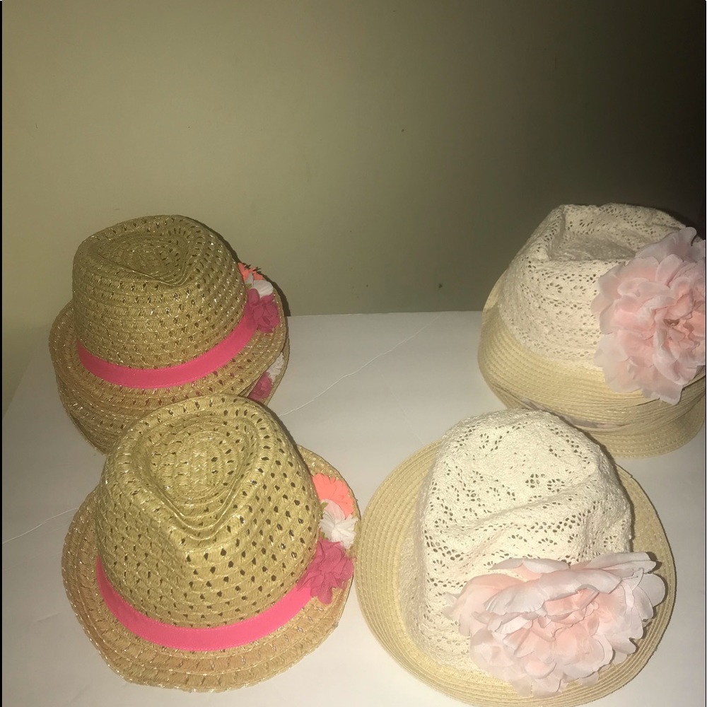 Girls straw summer hats
